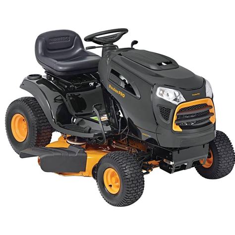 Instead of using gas, this mower is powered with 100 Ah lead acid batteries with two and half hours of run time. . Home depot riding mower